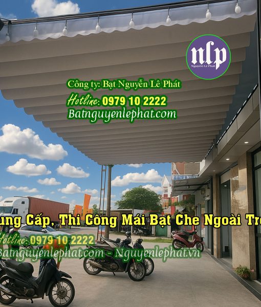 Mái hiên mái xếp, bạt kéo che nắng Phú Giáo, Bình Dương