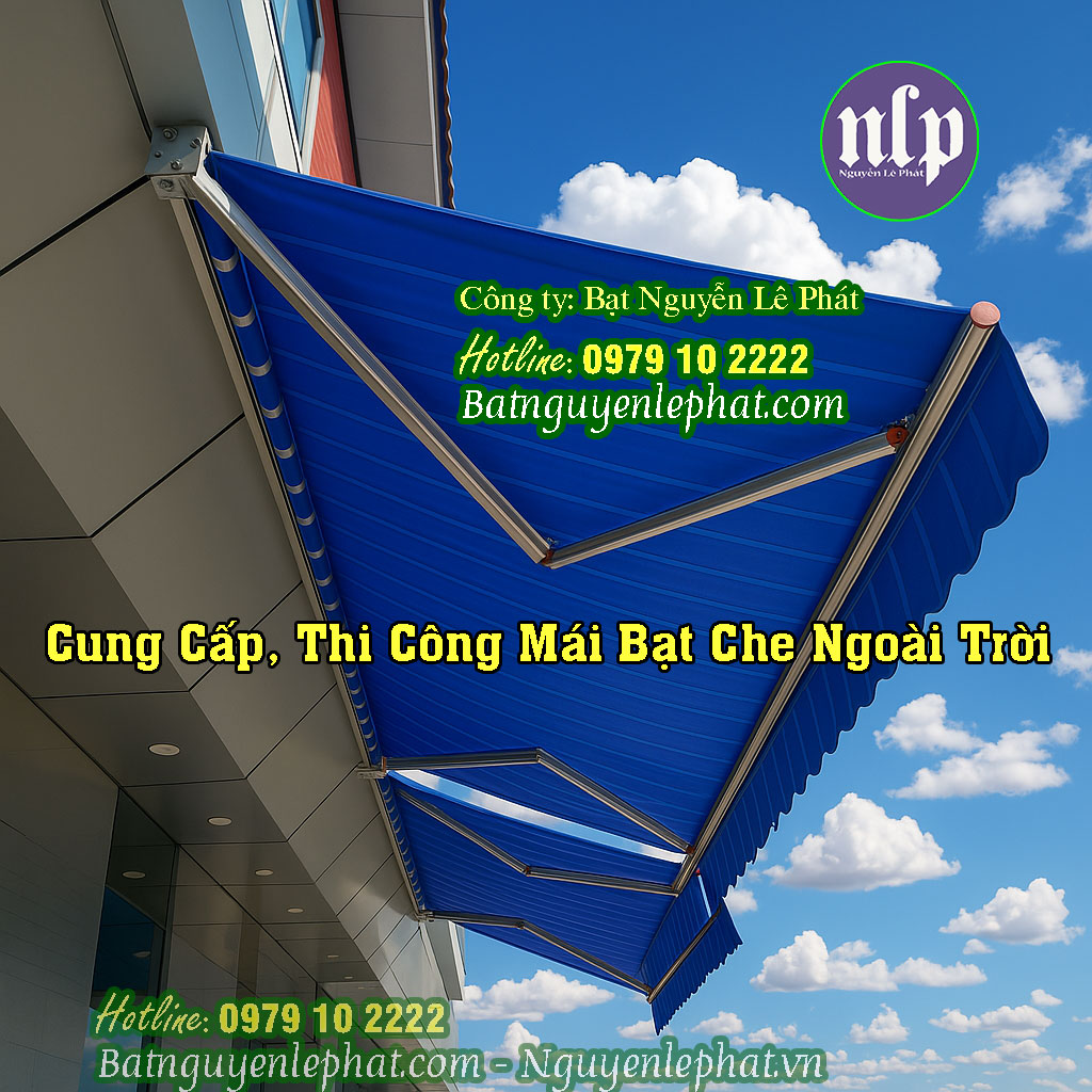 Mái Che Quay Tay Thủ Dầu Một Lắp Bạt Mái Hiên Che Nắng Mưa Trước Nhà Bình Dương