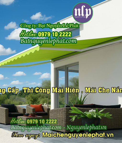 bạt che nắng quay tay