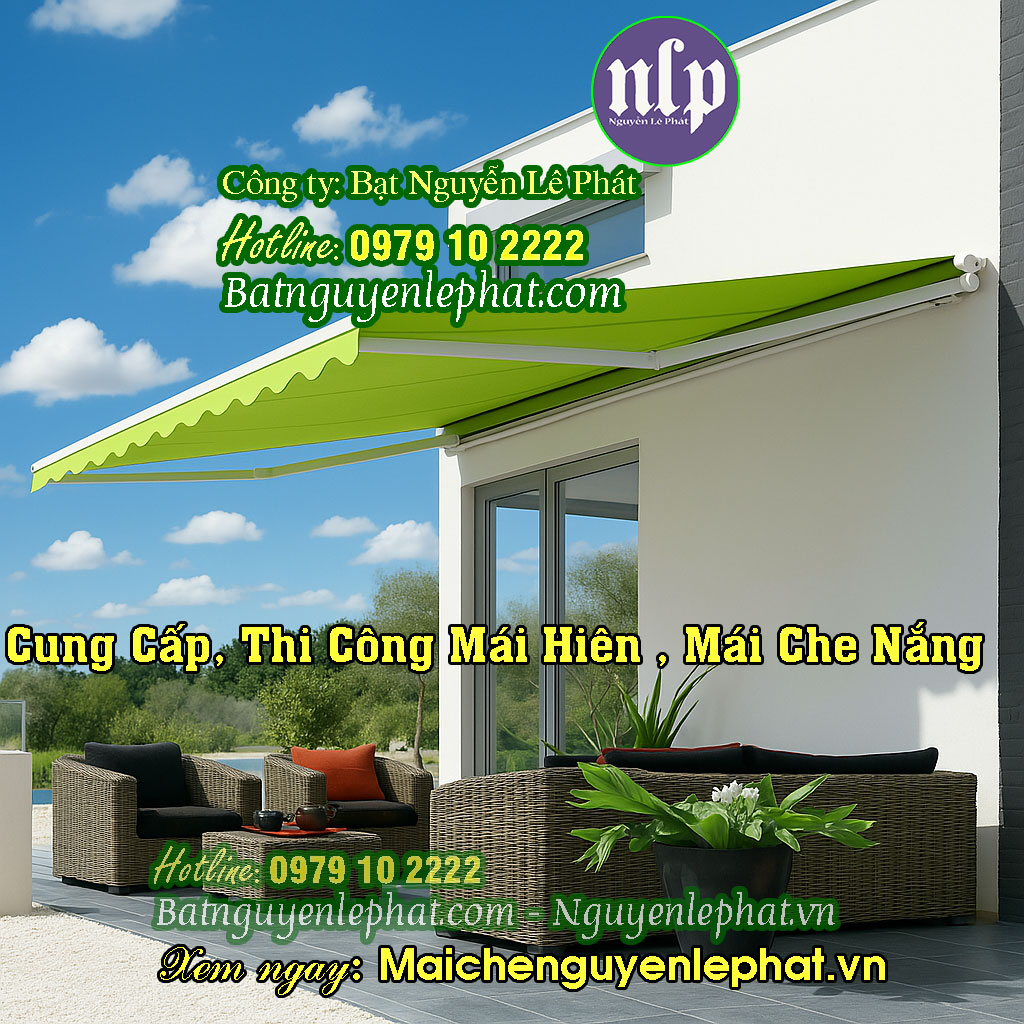 Giá Mái Hiên Quay Tay Tại Gò Vấp bạt che nắng quay tay