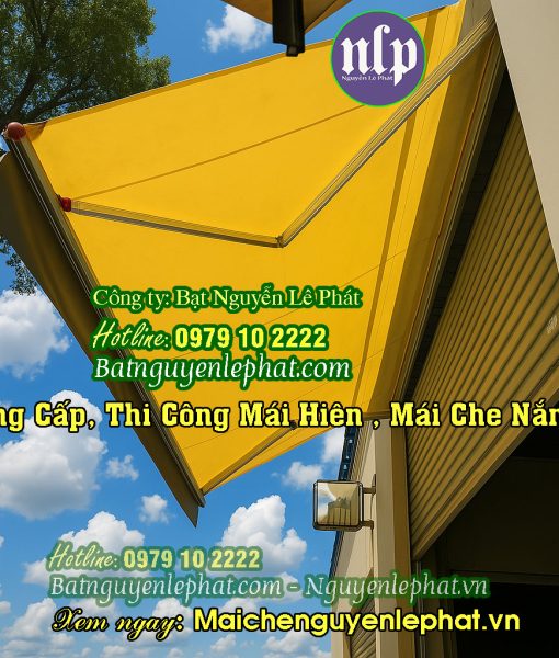 Bạt che nắng mưa quay tay