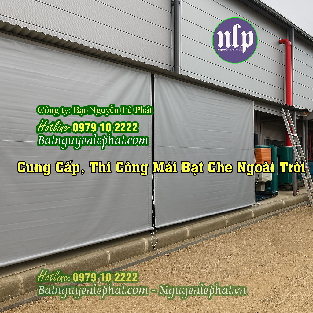 Thi công mái che bạt che nắng chánh nghĩa thủ dầu một - bình dương