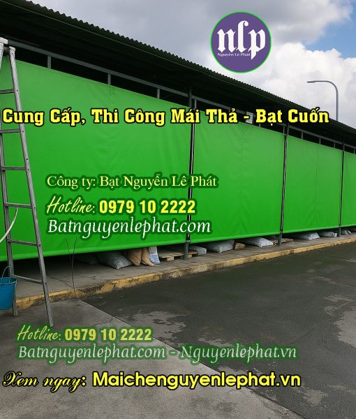 Bạt mái thả che nắng mưa