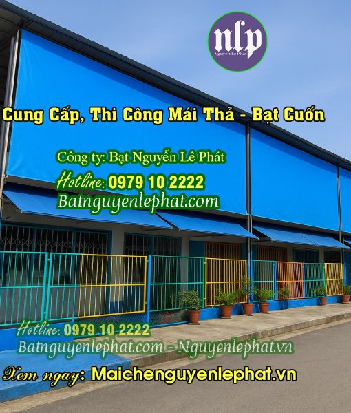 Bạt mái thả che nắng mưa