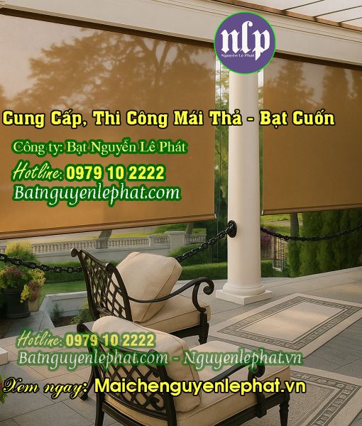 Bạt mái thả che nắng mưa