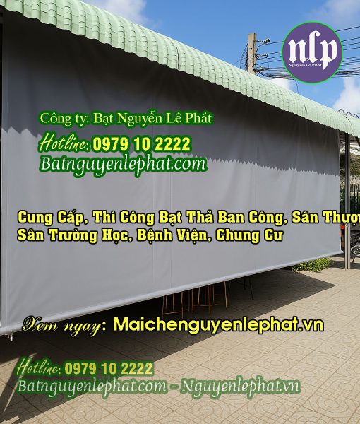 Bạt thả che nắng mưa ban công sân thượng