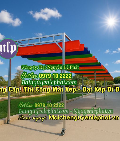 lắp đặt mái bạt che nắng mưa