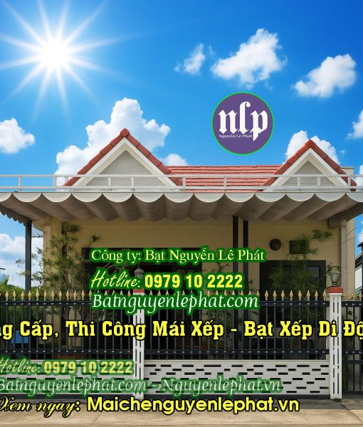 Lắp mái bạt che nắng mưa