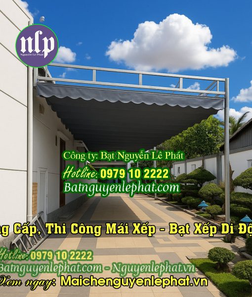 Lắp đặt mái bạt che nắng mưa