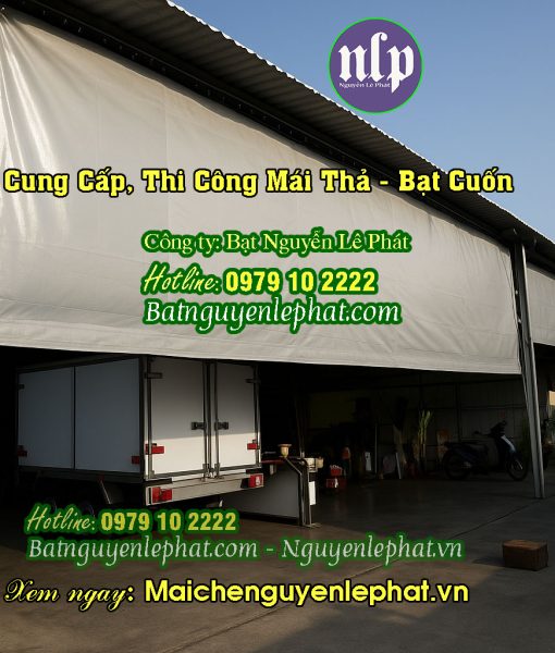Lắp Bạt Thả Tự Cuốn, Bạt Cuốn Mái Che Nắng Trước Nhà Long Thành, Đồng Nai