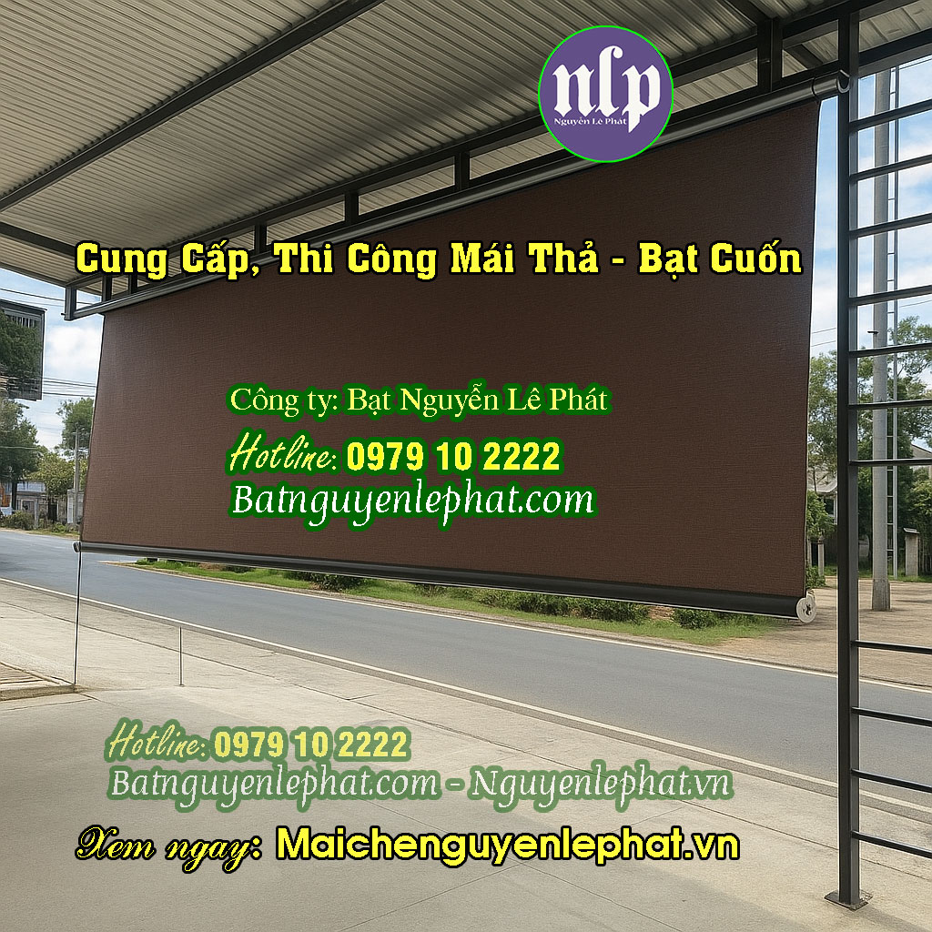Mái bạt thả che nắng mưa