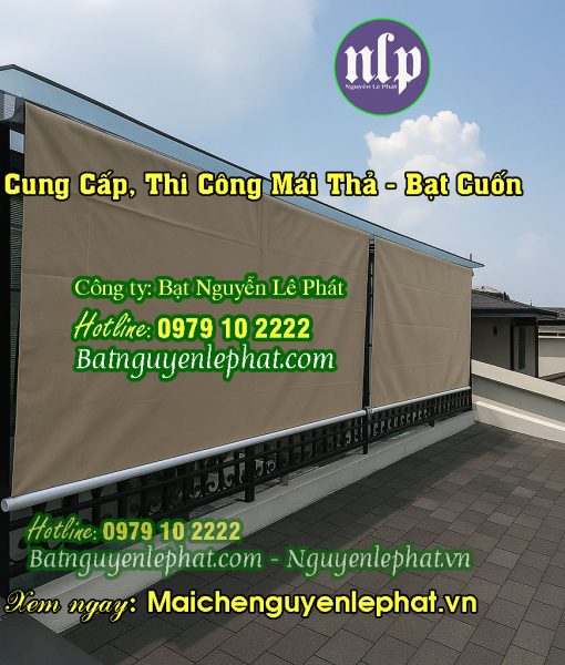 Mái bạt thả che nắng ngoài trời