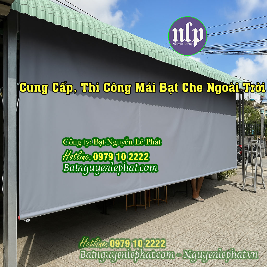 Thi công lắp bạt che nắng mưa ngoài trời Thi công lắp bạt che nắng mưa ngoài trời