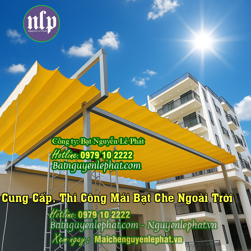 Mái bạt kéo che nắng mưa trước nhà Mái bạt kéo che nắng mưa trước nhà