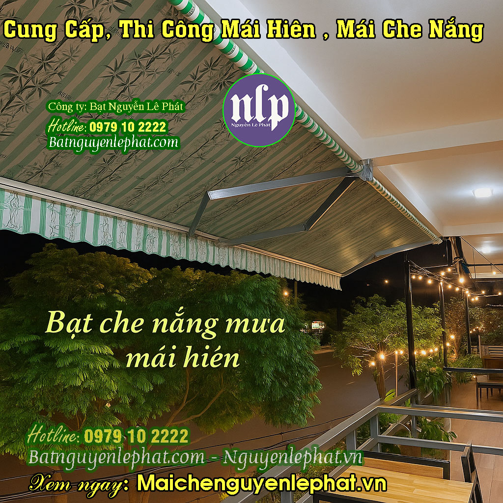 Mẫu mái hiên quay tay Mẫu mái hiên quay tay