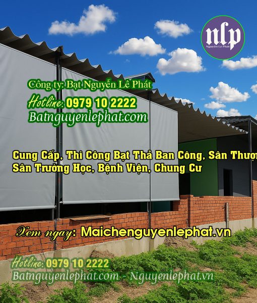 Rèm Bạt Che Nắng Mưa Ban Công Sân thượng