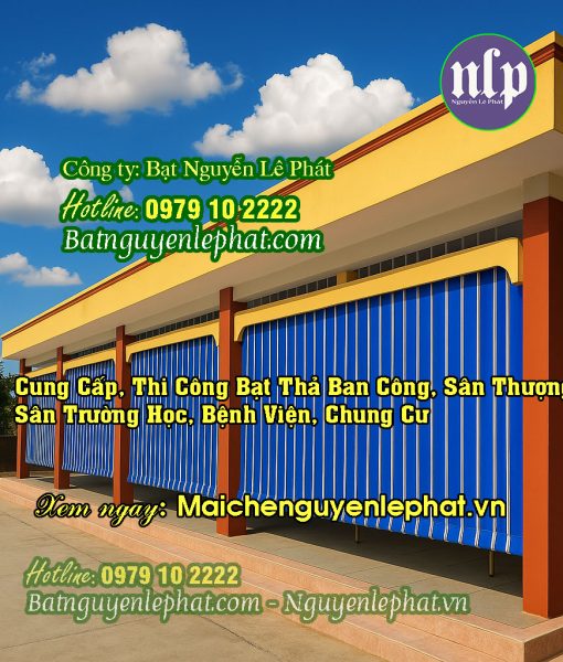 Rèm bạt che nắng mưa ban công