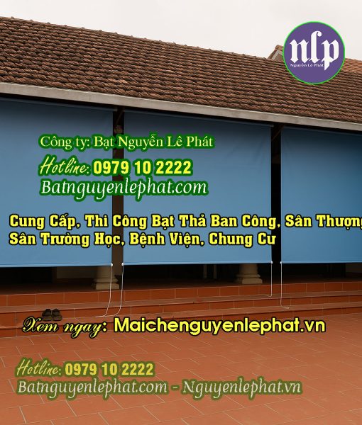 Rèm bạt che nắng mưa ban công