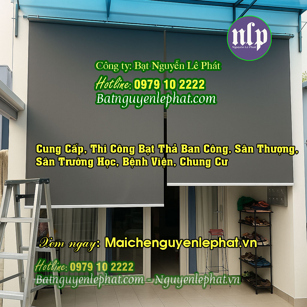Thi công bạt thả che nắng mưa ban công Thi công bạt thả che nắng mưa ban công