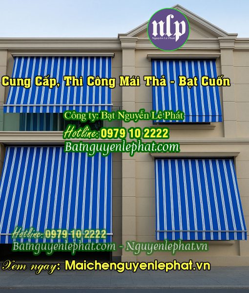 Rèm bạt thả che nắng ngoài trời