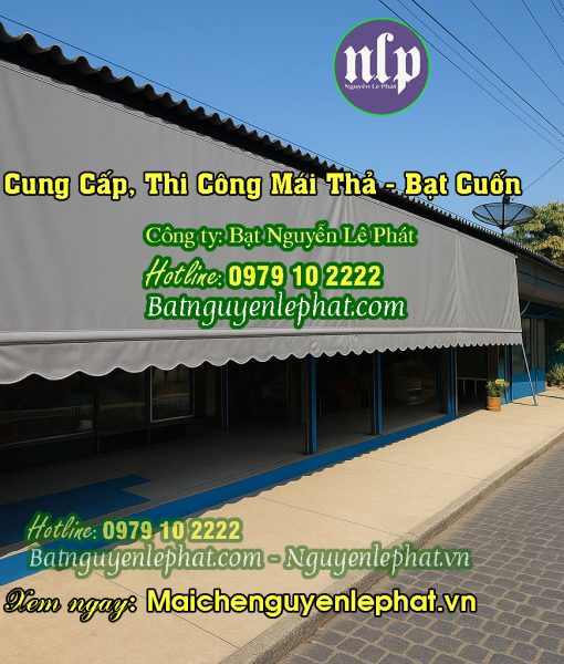 Rèm bạt thả che nắng ngoài trời