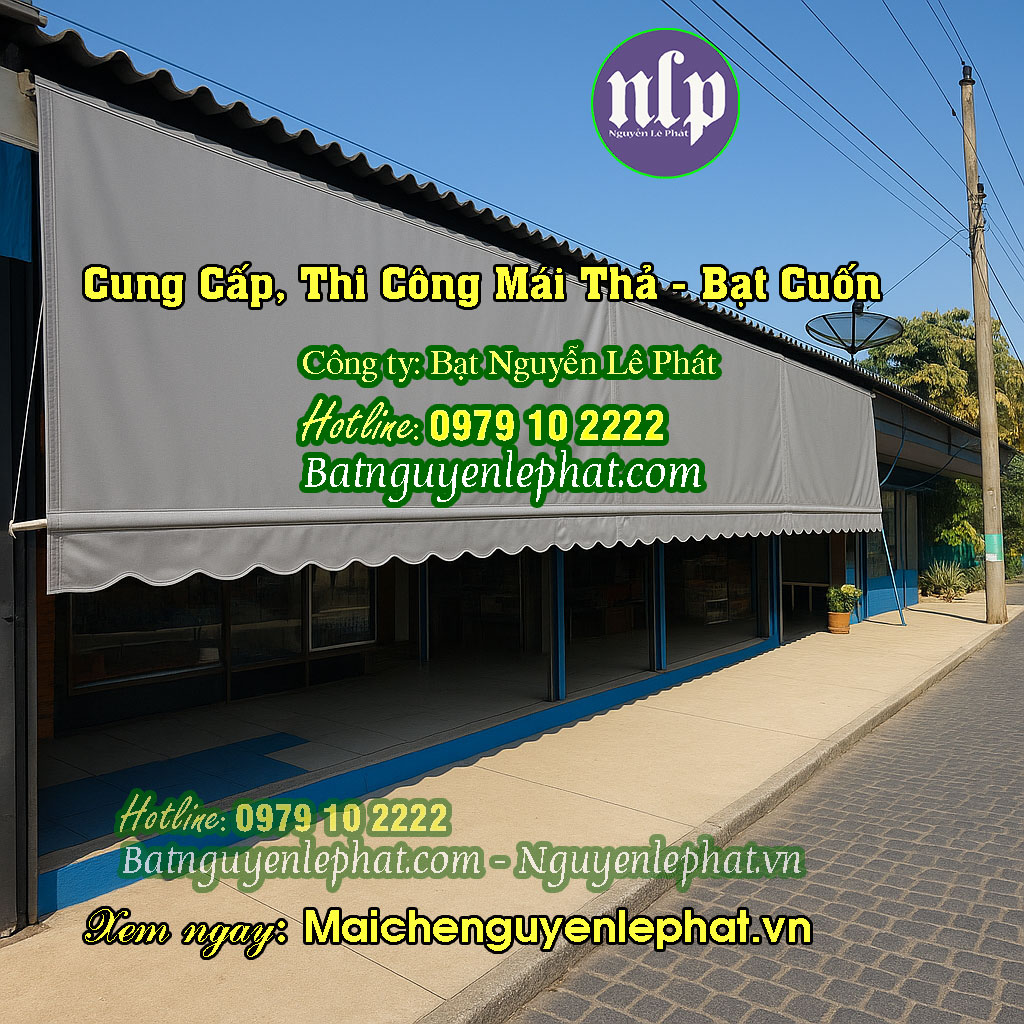 Rèm bạt thả che nắng ngoài trời Rèm bạt thả che nắng ngoài trời