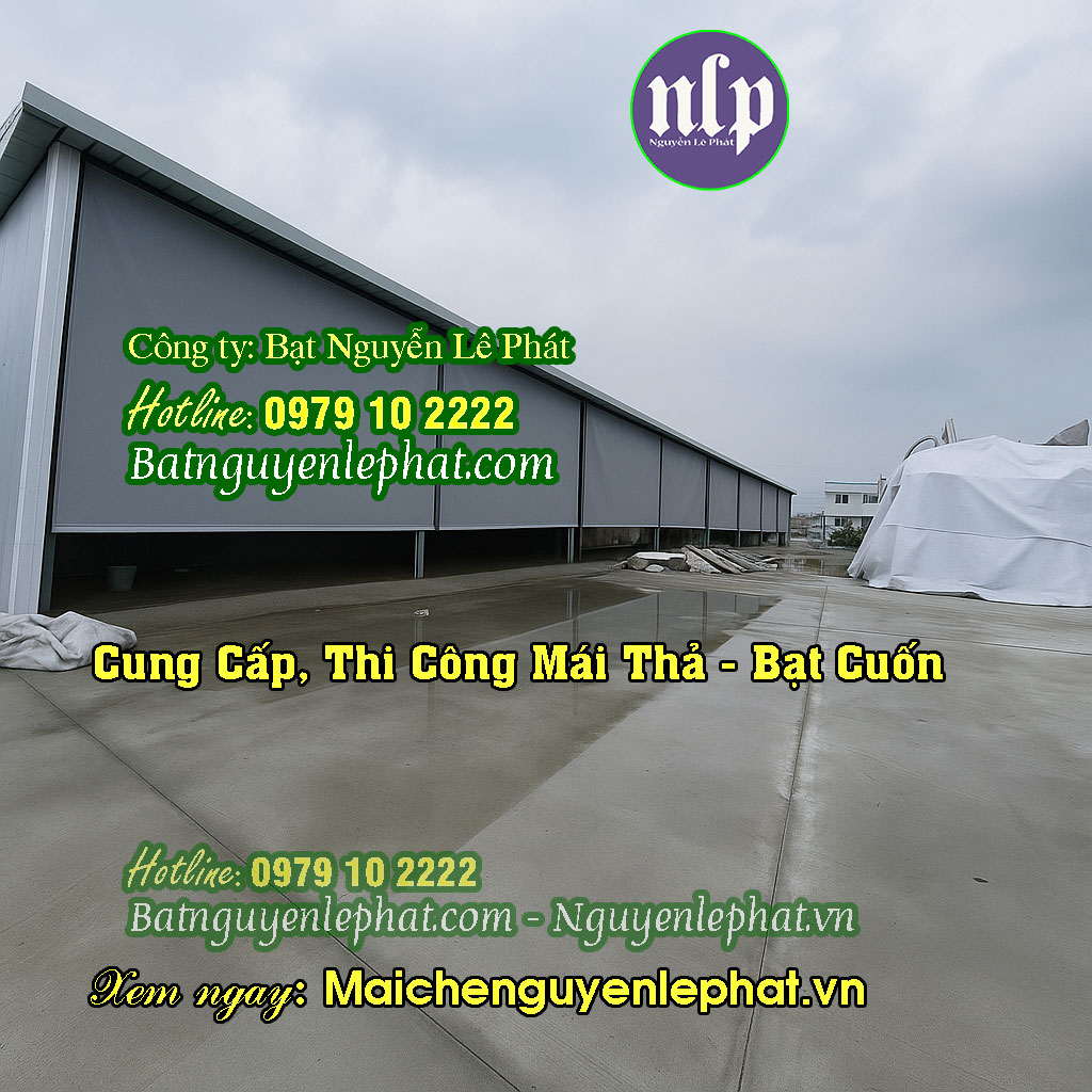 Bạt Thả Rèm Che Tự Cuốn Tại Quận 7 Giá Rẻ Rèm bạt che nắng ngoài trời