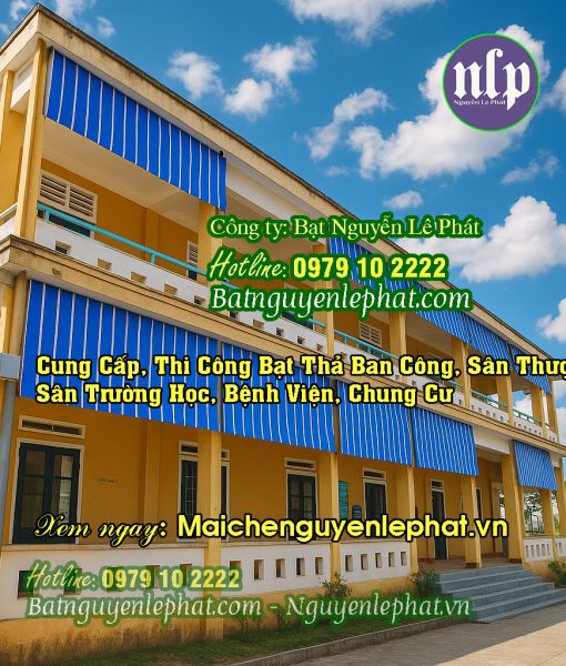 Lắp Bạt Che Nắng Mưa, Bạt Mái Thả Tự Cuốn tại Làng Đại Học Thủ Đức