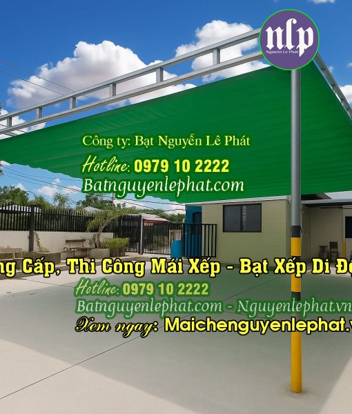 Thi công bạt xếp lượn sóng