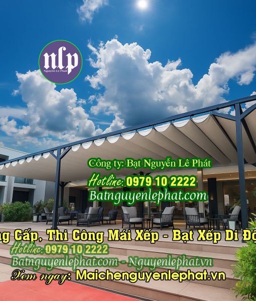 Lắp Mái Hiên Mái Xếp Che Nắng Mưa tại Gò Dầu Tây Ninh