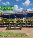 Thi công lắp bạt mái che sân trường học
