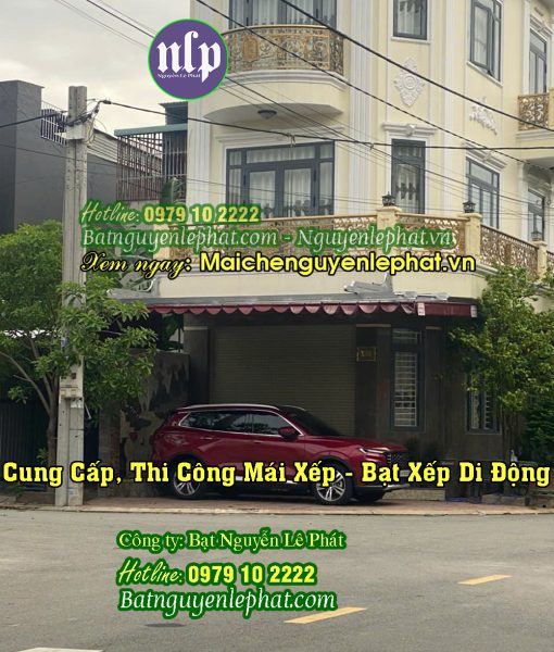 Lắp mái bạt che nắng mưa trước nhà che nắng mưa