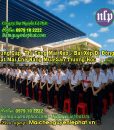 Thi công lắp bạt mái che nắng mưa sân trường học