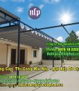 Lắp mái bạt xếp lượn sóng