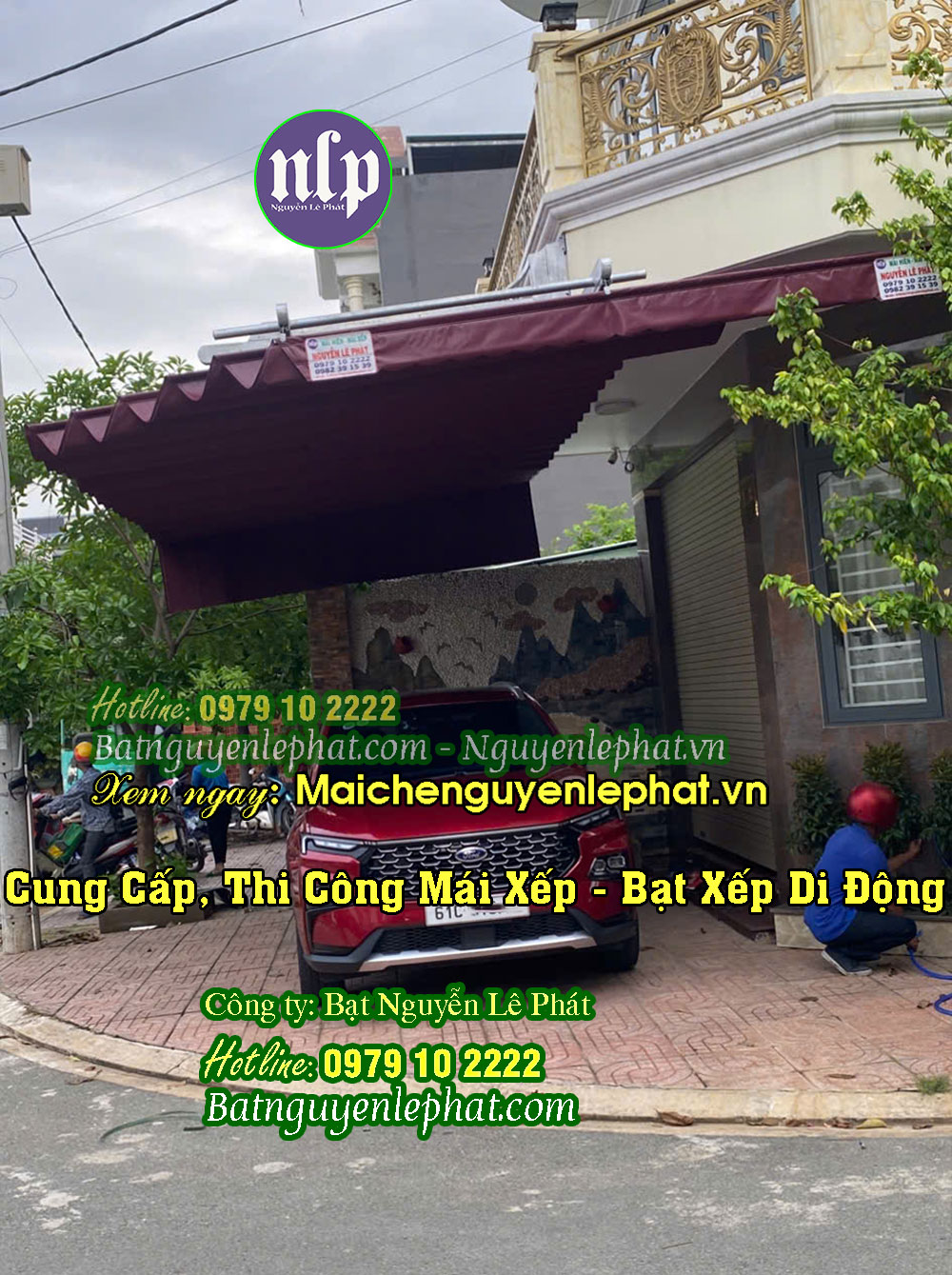 Lắp mái che nhà để xe trước nhà Lắp mái che nhà để xe trước nhà