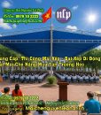 Thi công bạt che nắng mưa lượn sóng sân trường học