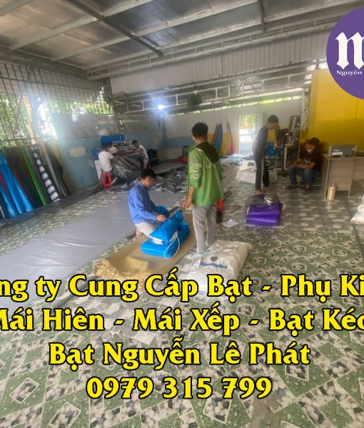 Xưởng Gia Công May Ép Bạt Kéo Xếp Di Động, Bạt Lùa Lượn Sóng tại Bến Tre