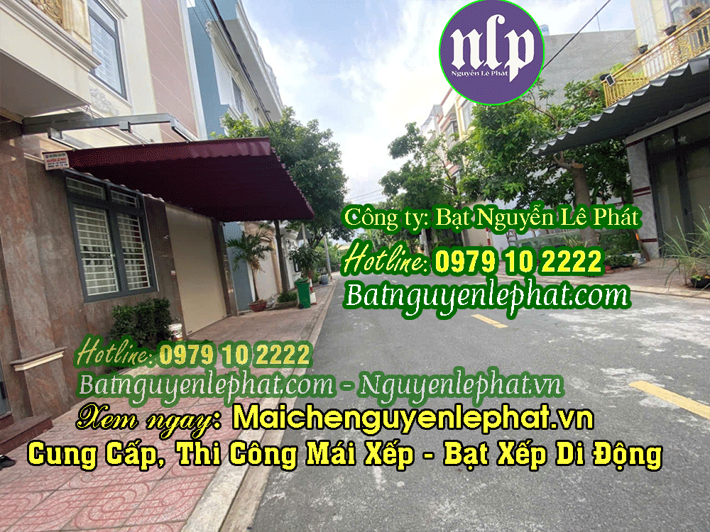 Thay bạt mái che nắng mưa ngoài trời trước nhà