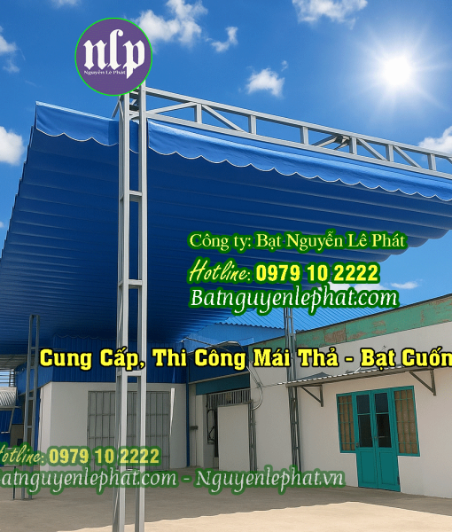 Lắp Bạt Mái Che, Bạt Thả Tự Cuốn Che Nắng Chợ Phú Hòa, Phú Lợi Thủ Dầu Một, Hồ Chí Minh