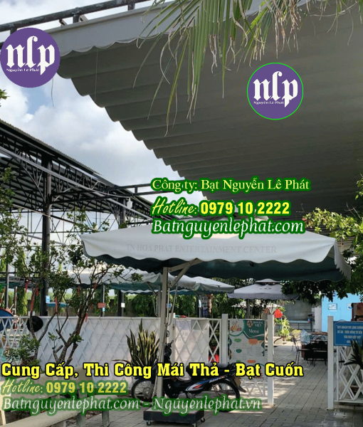 Làm Mái Bạt Kéo Di Động Che Nắng Mưa Trước Sân Nhà Ở Bến Cát Giá Rẻ