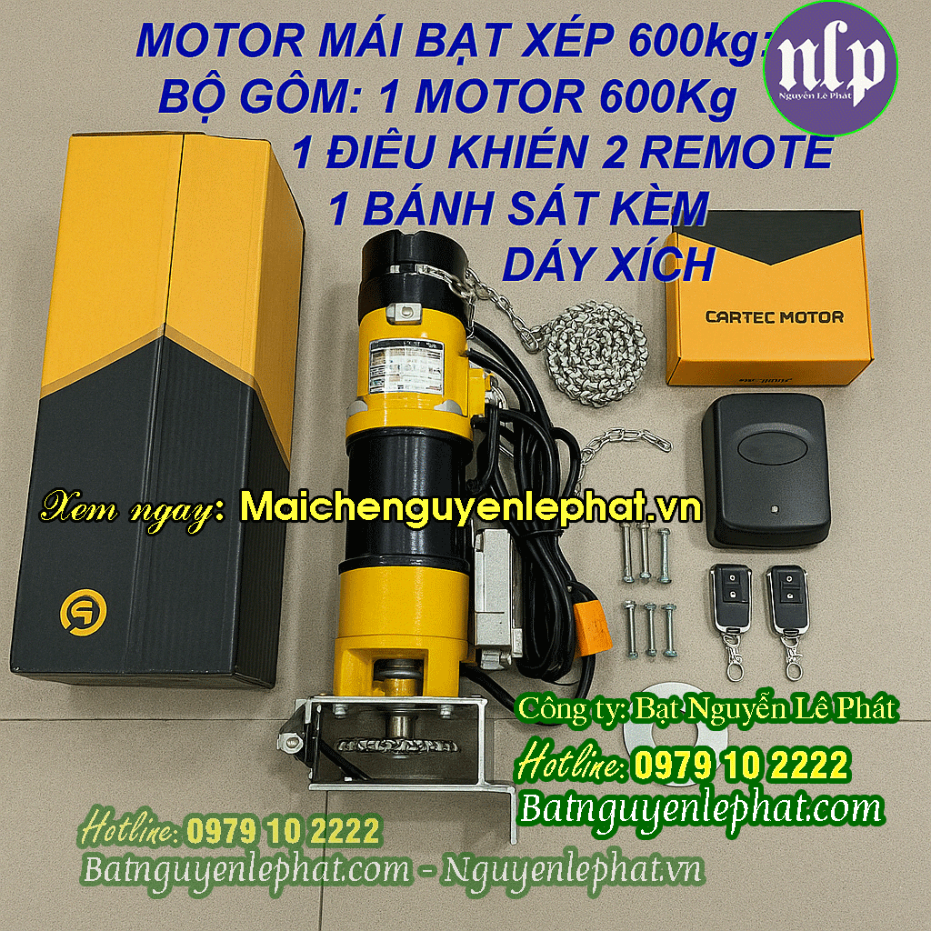 Motor kéo bạt mái xếp tự động Motor kéo bạt mái xếp tự động