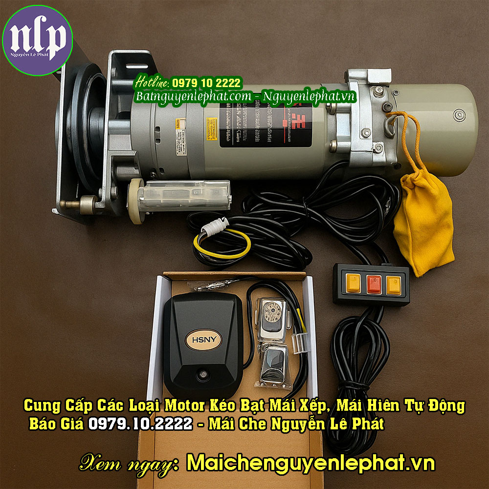 Motor kéo bạt mái xếp