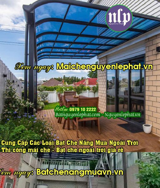 Thi công bạt che mái che ngoài trời