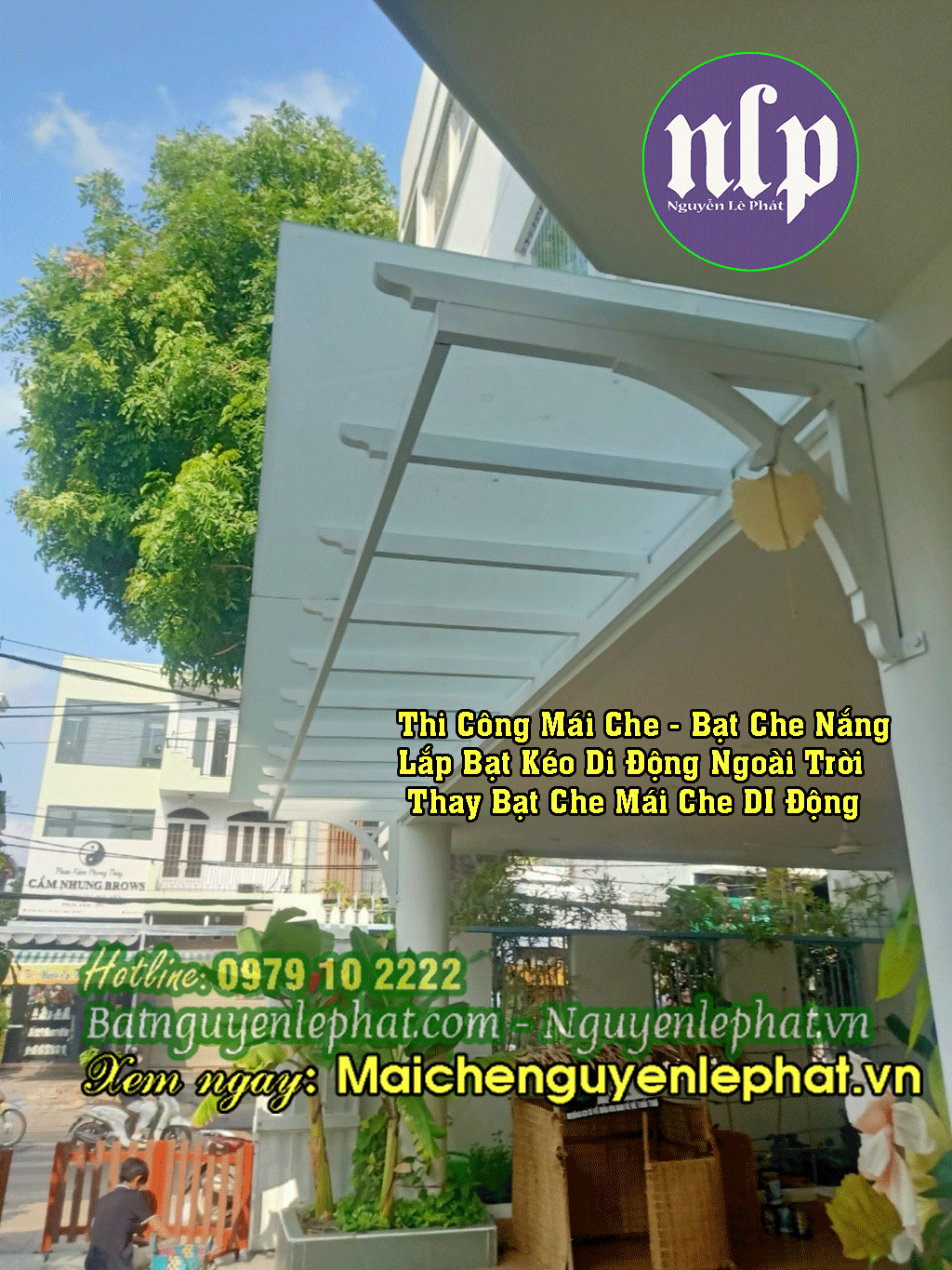 Mái che Poly cố định lấy sáng Mái che Poly cố định lấy sáng