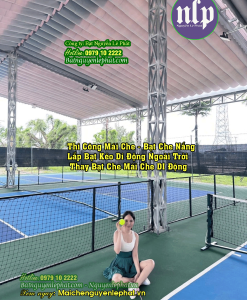 Thi công mái che sân Pickleball đẹp