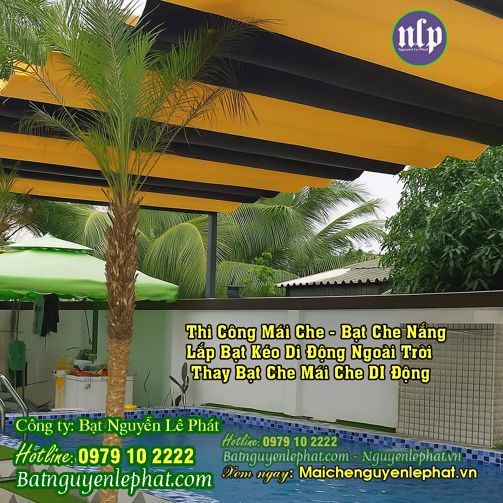 Bạt cuốn mái hiên Maichenguyenlephat.vn – Giải pháp "vàng" che nắng mưa cho ban công, cửa sổ tại Bình An, Biên Hòa Thi Công Bạt Kéo Mái Che Ngoài Trời Vũng Tàu - Bà Rịa Giá Rẻ