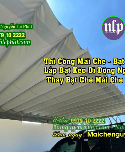 Thi Công Mái Bạt Che Nắng Mái Hiên Tại Bàu Bàng - Bình Dương